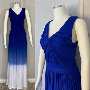 V Cristina blue & white ombré maxi dress